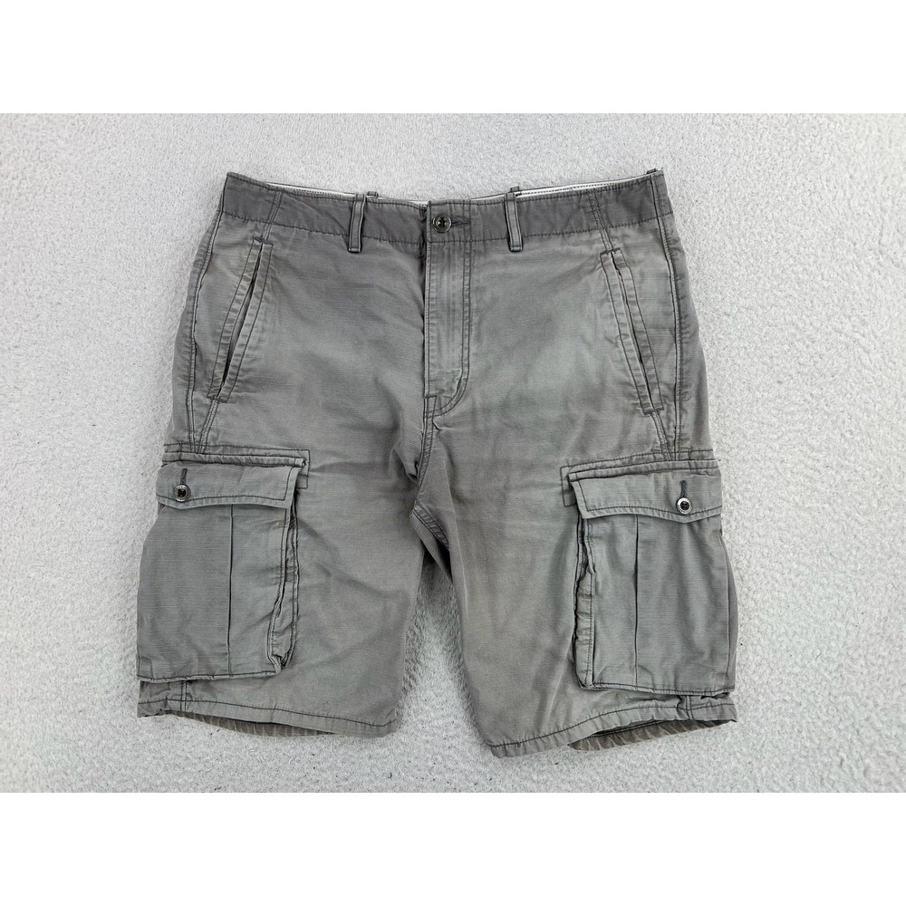 Levi's Cargo Shorts Mens 32 Gray Canvas 100% Cotton 10" Inseam Casual Summer